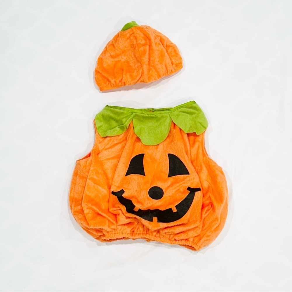 Pumpkin Plush Jack-o-Lantern Infant Toddler 2pc Halloween Costume